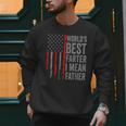 Retro Dad World's Best Farter I Mean Father Vintage Flag Usa Men Sweatshirt