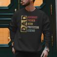 Retro Husband Father Hero Protector Legend Father Day Dad Men Sweatshirt