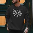 Retro Pocket Dada Daddy Papa Fathers Day Skeleton Men Sweatshirt