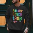 Rockin' Since 1986 Vintage Rockstar 40th Birthday Mom Dad 40 Men Sweatshirt