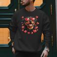 Rottweiler Heart Glasses Cute Rottie Dog Lover Mom Dad Kids Men Sweatshirt