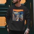 The Scream Cat Parody For Kitty Cat Lover Cat Mom Cat Dad Men Sweatshirt