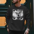 Shiba Inu Dog Dad Mom Graphic Selfie UFOs Weird Aliens Men Sweatshirt