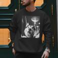 Siberian Husky Alien UFO Taking a Selfie Dog Mom Dad Men Sweatshirt