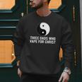 Thicc Dads Who Vape For Christ Father Day Men Sweatshirt
