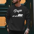 Twin Dad Papa Bear Two Cubs 2 Kids Men Sweatshirt
