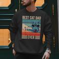 Vintage Best Cat Dad Ever Bump Fist Father's Day Cat Daddy Men Sweatshirt