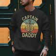 Vintage Captain Daddy Boat Pontoon Dad Fishing Sailor Anchor Men Sweatshirt