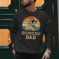 Vintage Chicken Dad Chicken Lovers Daddy Father's Day Men Sweatshirt