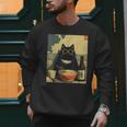 Vintage Japanese Cat Ramen Cat Dad Retro Graphic Women Men Sweatshirt Vintage Japanese Cat Ramen Cat Dad Retro Graphic Women Men Sweatshirt