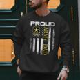 Vintage Proud Army Dad With American Flag Men Sweatshirt