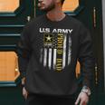 Vintage US Army Proud Dad With American Flag Men Sweatshirt