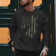 Vintage USA Camo Flag Proud Siberian Husky Dad Silhouette Men Sweatshirt