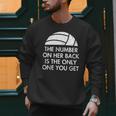 Volleyball Dad MoM Daughter Back Number Men Sweatshirt