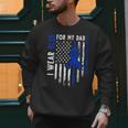 I Wear Blue For My Dad Colon Cancer Awareness Blue USA Flag Men Sweatshirt