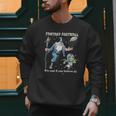 Wizard Dragon Fantasy Football Player Literal Dad Joke Men Sweatshirt