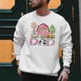 Dad Pink Farm Animal Birthday Kids Matching Family Men Sweatshirt