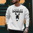 Donkey Mom Or Dad I Love My Donks Farmer Men Sweatshirt
