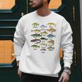 Fishing-Shirt Types Of Freshwater Bass Fish Dad Jokes Men Sweatshirt