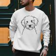 Line Art Dad Mom Dog Sheepadoodle Men Sweatshirt