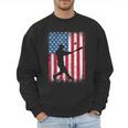 American Flag Vintage Baseball Flag Dad Mom Tee T-Shirt Men Sweatshirt