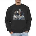 Bald Eagle Dad Mom Three Eaglet Chicks Babies In The Nest Men Sweatshirt