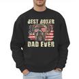 Best Boxer Dad Ever USA Flag American Dog Animal Lover Men Sweatshirt