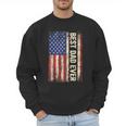 Best Dad Ever US American Flag For Father's Day Men Men Sweatshirt