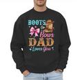 Boots Or Bows Dad Loves You Gender Reveal Daddy Men Sweatshirt