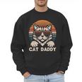 Cat Daddy Sunglasses Sunset Retro Fur Dad Papa Kitten Men Men Sweatshirt