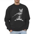 Cat Playing The Clarinet For Cat Lover Cat Mom Cat Dad Men Sweatshirt