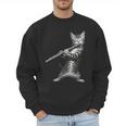 Cat Playing Flute For Cat Lover Cat Mom Cat Dad Men Sweatshirt