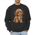Cavapoo Breed Pet Lover Art Dog For Mom Dad Kids Men Sweatshirt
