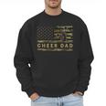 Cheer Dad Camo American Flag Cheerleader Supporter Men Sweatshirt