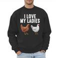 Cool Chicken Art For Men Women Dad Rooster Chicken Farmer Men Sweatshirt