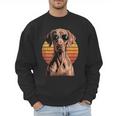 Cool Retro Vizsla Dog Mom Dad Vintage Pet Lovers Men Sweatshirt