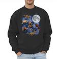 Crested Gecko Moon Retro Reptile Mom Dad Breeder Lover Men Sweatshirt