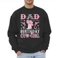 Dad Of The Birthday Cowgirl Pink Disco Rodeo Western Men Sweatshirt