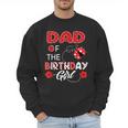 Dad Of The Birthday Girl Family Ladybug Birthday Men Sweatshirt