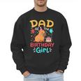Dad Of The Birthday Girl Kids Cute Capybara Bday Family Men Sweatshirt