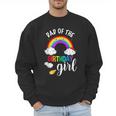Dad Of The Birthday Girl Rainbow B-Day Matching Family Men Sweatshirt