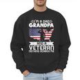 Dad Grandpa Veteran Nothing Scares Patriotic Veterans Day Men Sweatshirt