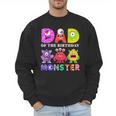 Dad Little Monster Kids 1st Birthday Party Family Monster Small Men Sweatshirt