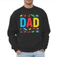 Dad Master Builder Building Bricks Blocks Family Fathers Day Men Sweatshirt