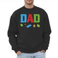 Dad Master Builder Building Bricks Blocks Family Set Parents Small Men Sweatshirt