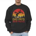 Dad Pays Mom Prays Dirt Bike Retro Motocross Boys Kids Men Sweatshirt