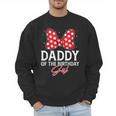 Daddy Of The Birthday Girl Cute Pink Bow Family Matching Men Sweatshirt