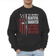 Daughter Gun Shovel Alibi Mom Dad Guns Joke -ON Back Men Sweatshirt Daughter Gun Shovel Alibi Mom Dad Guns Joke -ON Back Men Sweatshirt