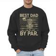 Disc Golf Frisbee Best Dad Par Camo US Flag Golfer Men Sweatshirt