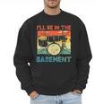 Drumming Basement Drum Set Drummer Rock Dad Grandpa Men Sweatshirt